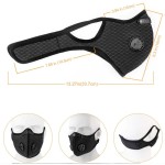 Face protection mask, black color, model PM01, paintball, ski, motorcycling, airsoft